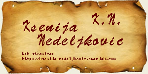 Ksenija Nedeljković vizit kartica